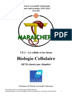 S1 - UE2 - Biologie Cellulaire QCM Maraichers 2012-2013