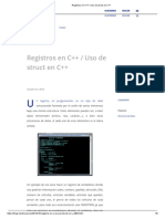 Registros en C++ - Uso de Struct en C++