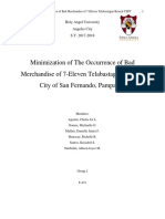 Minimization of The Occurrence of Bad Merchandise of 7-Eleven Telabastagan Branch, City of San Fernando, Pampanga