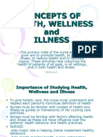 Understanding Key Concepts of Health, Wellness and Illness