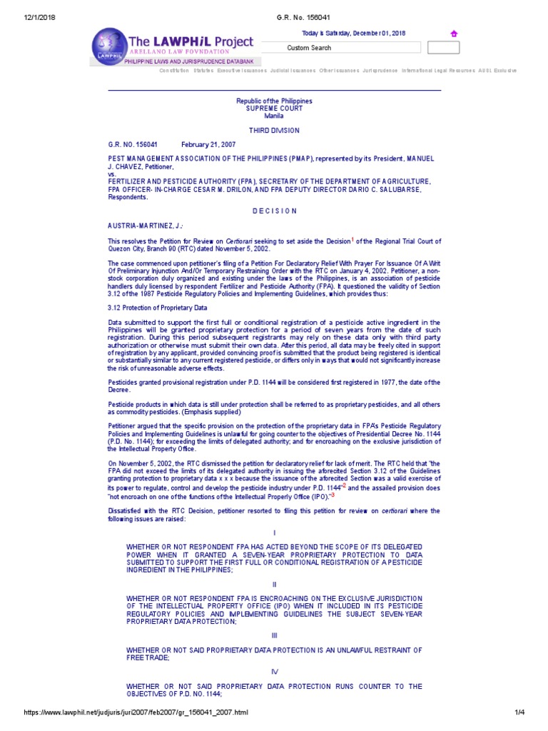 PMAP vs. FPA: Proprietary Data Case | PDF | Intellectual Property ...