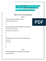 3rd Sem Common Subjects Mba Smu Fall 2018 Solved Assignments