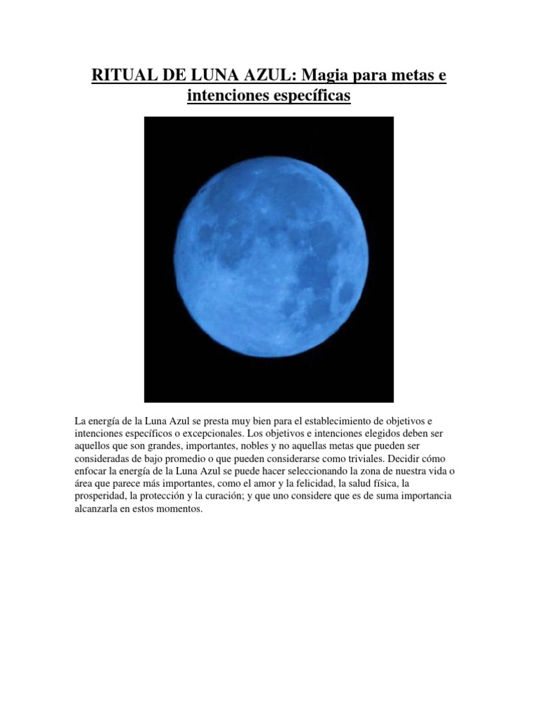 Ritual de Luna Azul PDF Rituales
