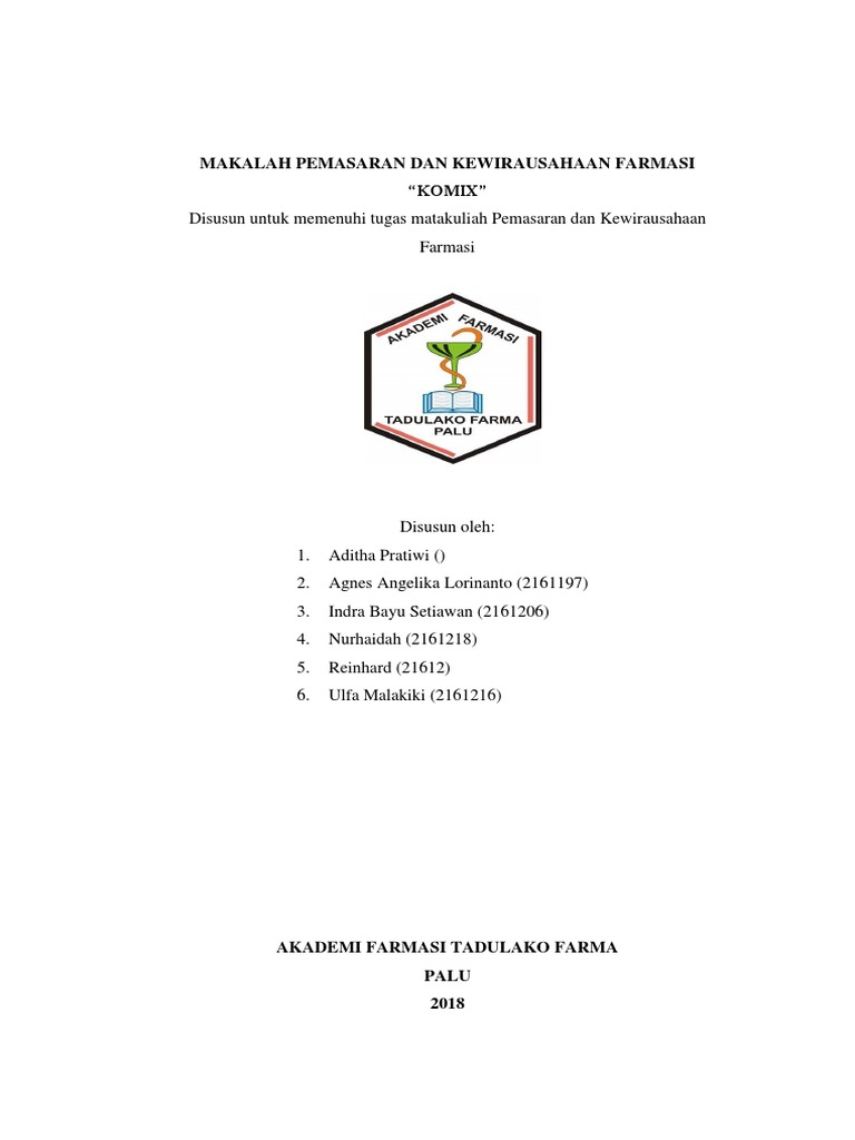 Makalah Pemasaran Farmasi