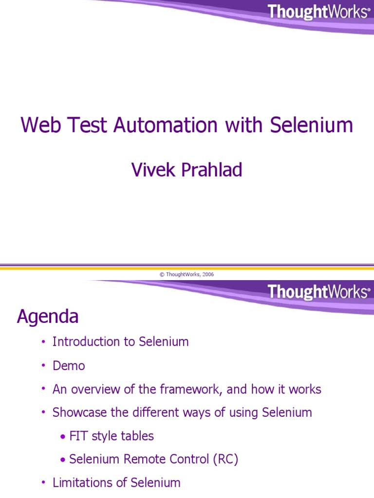 Web Test Automation With Selenium 21055 | PDF | Selenium (Software ...