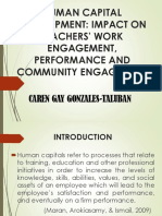 Human Capital Development: Impact On Teachers' Work Engagement, Performance and Community Engagement