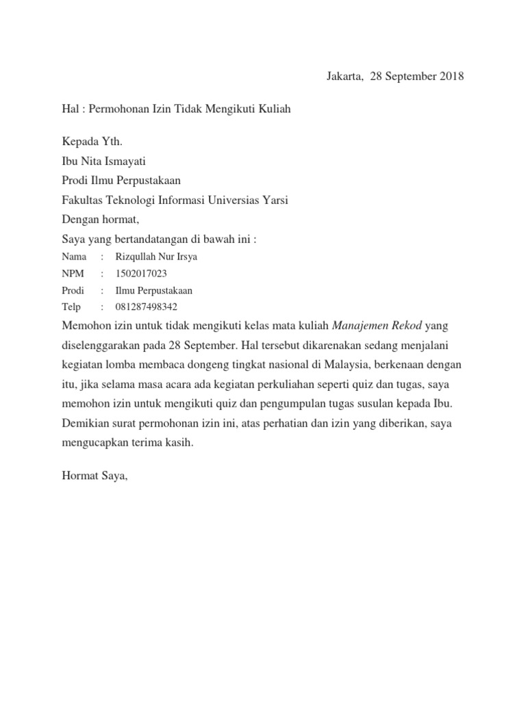 Contoh Surat Pribadi | PDF
