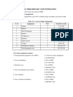 Preliminary Cost Estimation: 13.1. Cost of Major Equipments