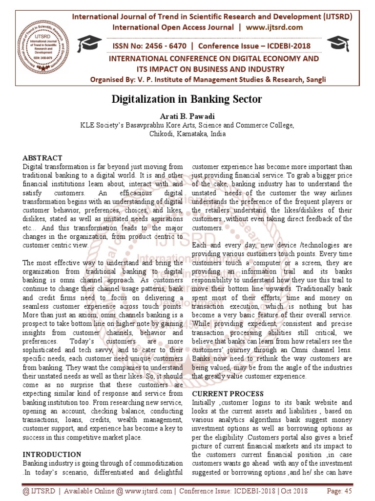 Digital Transformation in Banking Sector | PDF | Banks | Customer ...