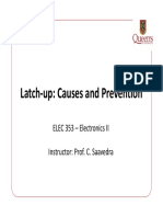 Latch Up: Causes and Prevention: ELEC 353 - Electronics II Instructor: Prof. C. Saavedra