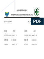 8.6.2 - Jadwal Pelayanan