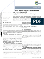 Corrosion Behavior of 904L Austenitic Stainless ST