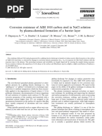 Corossion Resistance of AISI 1018 Carbon Steel NaCl