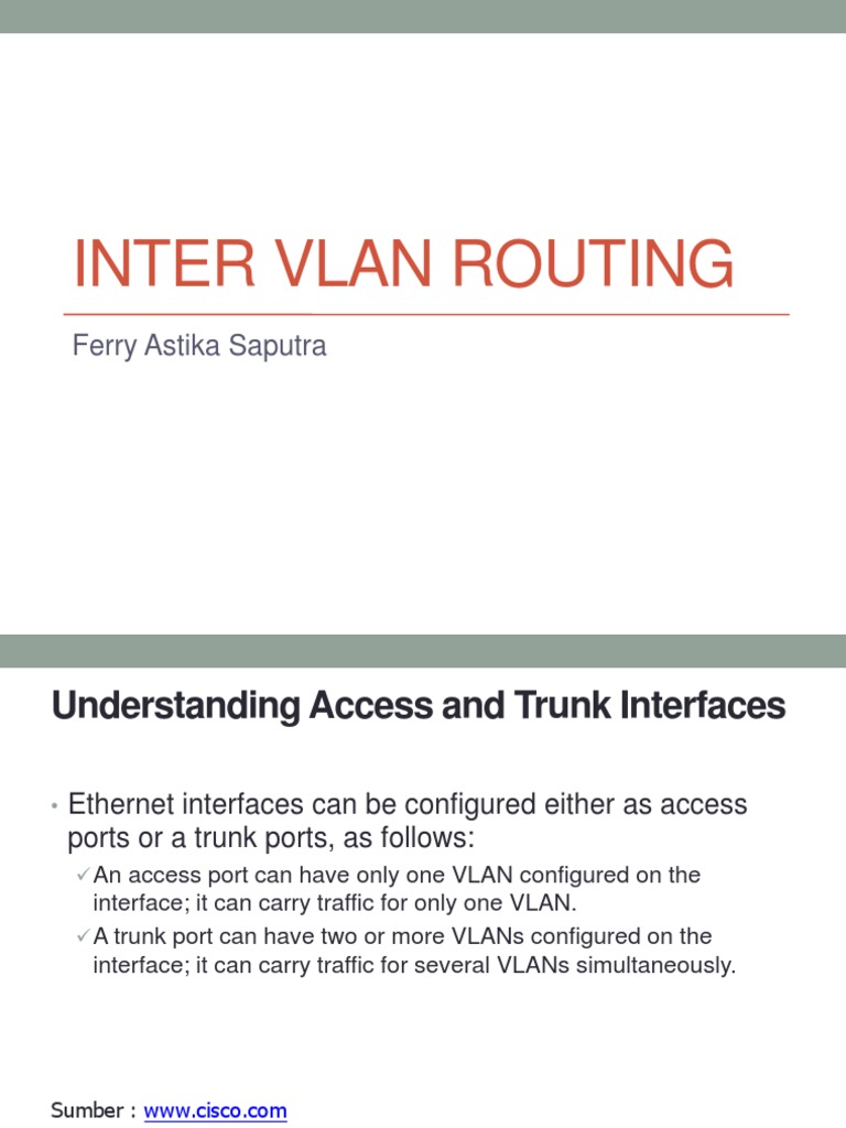 Inter VLAN Routing: Router-on-a-Stick | PDF | Network Switch | Router ...