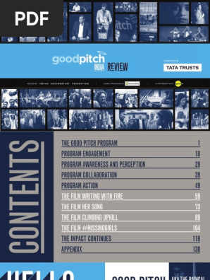 Good Pitch India 2018 Review