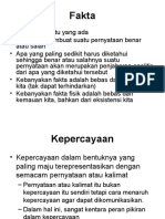 Fakta, Kepercayaan Kebenaran Dan Pengetahuan