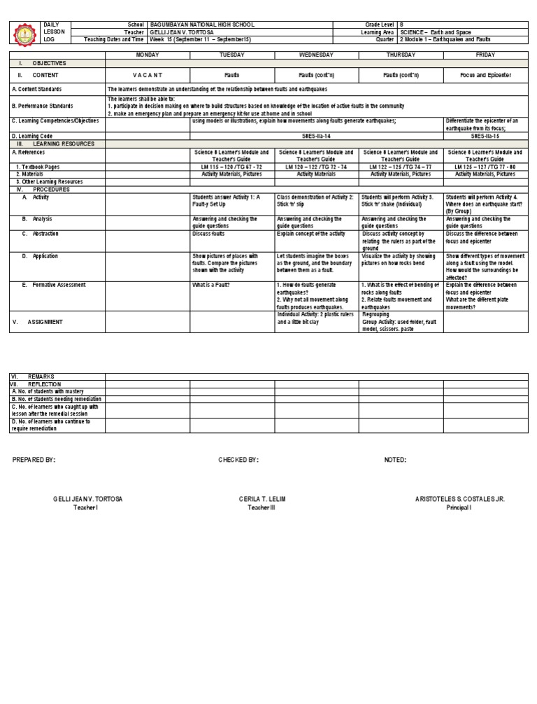 MAPEH ARTS 8 First to Fourth Quarter Examination | Teachers | Earthquakes