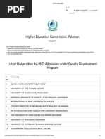 List of Universities