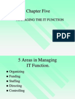 Chapter Five: Managing The It Function