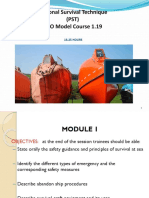 Personal Survival Technique (PST) IMO Model Course 1.19: 13.25 HOURS