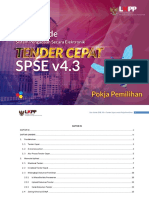 User Guide SPSE 4.3 Tender Cepat Pokja Pemilihan 15 November 2018