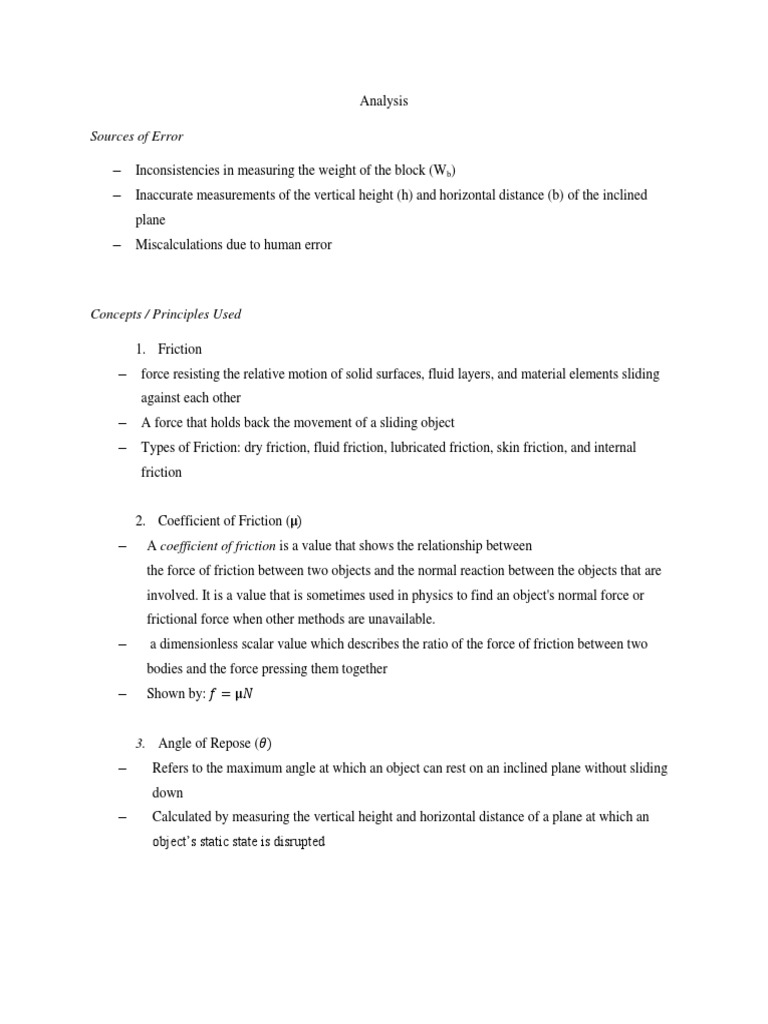 Experiment 102: Friction Analysis | PDF | Friction | Force