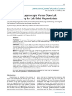 Comparison of Laparoscopic Versus Open Left Hemihepatectomy For Left-Sided Hepatolithiasis