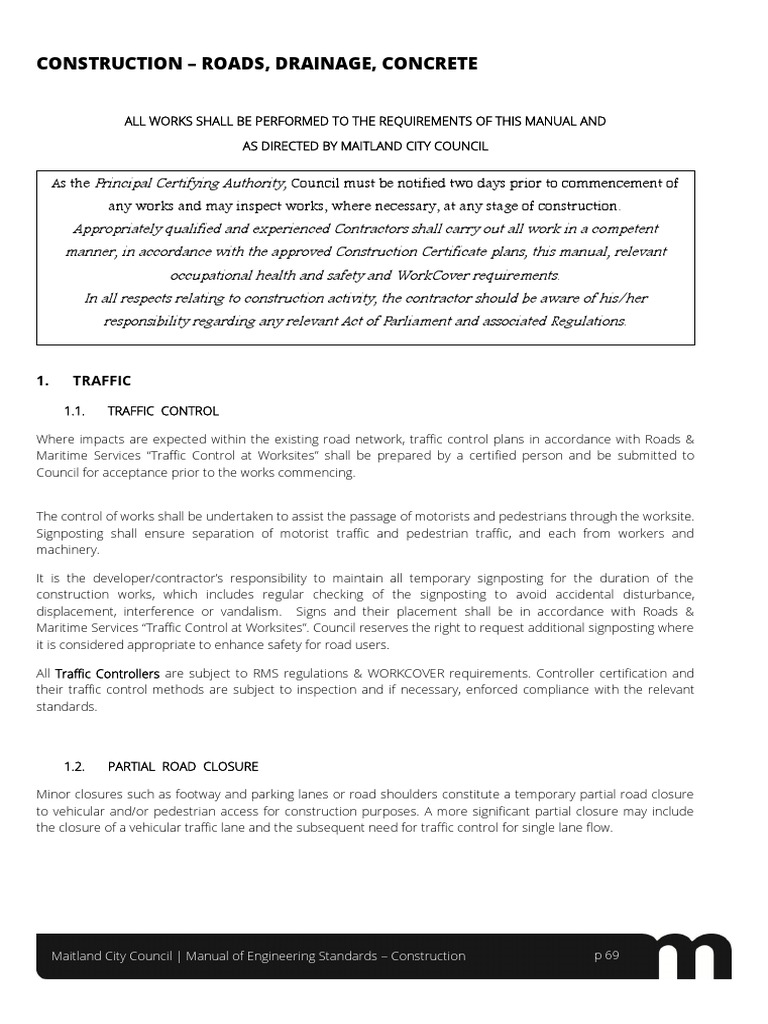 Construction Roads Drainage | PDF | Road | Traffic