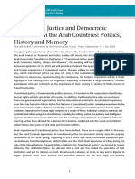 Transitional Justice and Democratic Transition in The Arab Countries: Politics, History and Memory