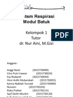 Sistem Respirasi Modul Batuk: Kelompok 1 Tutor Dr. Nur Aini, M.Gizi