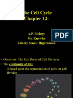 The Cell Cycle Chapter 12-: A.P. Biology Mr. Knowles Liberty Senior High School