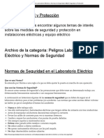 Peligros Laboratorio Eléctrico y Normas de Seguridad - MEyE Seguridad y Protección