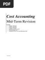 Mid-Term Revision - Cost Accounting