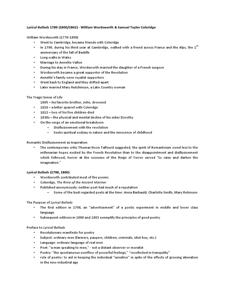 Lyrical Ballads 1798 And 1800 Pdf
