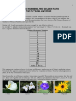 Fibonacci Numbers Golden Ratio Andthe Physical Universe