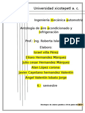Antologia de Aa Unidad 6 Corregidaa, PDF, Refrigeración