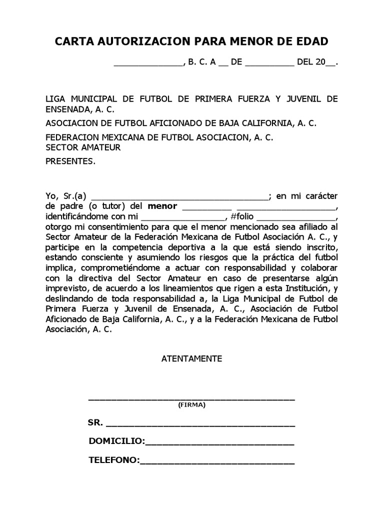 Carta de Autorizacion