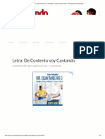 Letra - de Contento Voy Cantando - Cuando Era Chamo - Recuerdos de Venezuela PDF