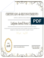 Certificado de Reconocimiento