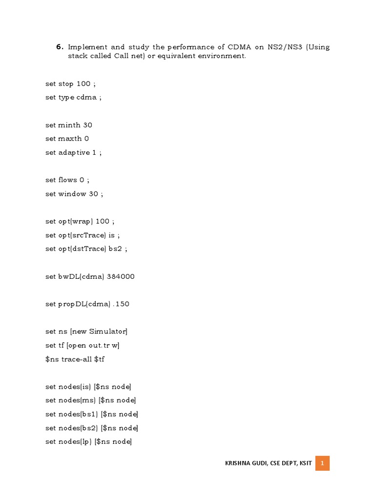Computer Network Vtu Lab Manual PDF Data Transmission Networking