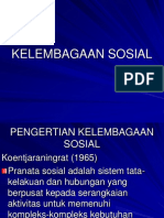 Kelembagaan Sosial