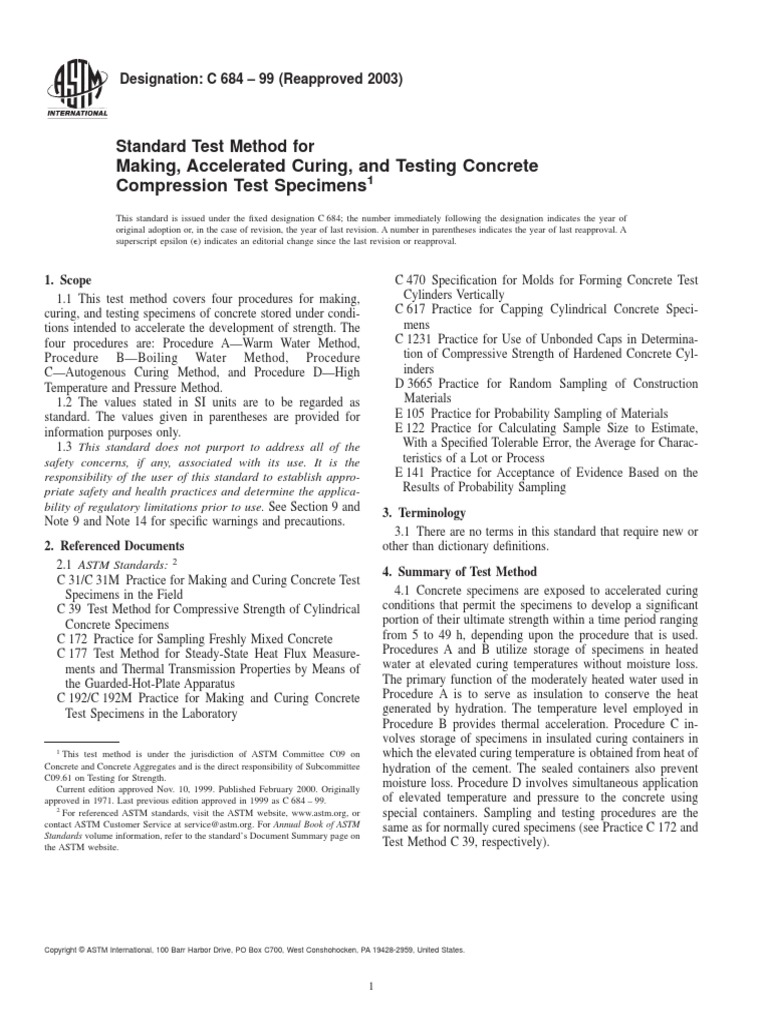 Astm | PDF | Concrete | Temperature