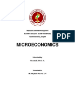 Microeconomics: Republic of The Philippines Eastern Visayas State University Tacloban City, Leyte