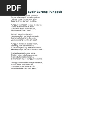 Syair Burung Pungguk Pdf