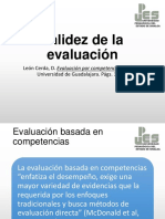 validez de la evaluación