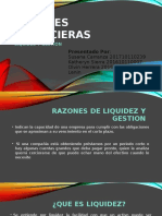 Razones Financieras Liquidez y Gestion