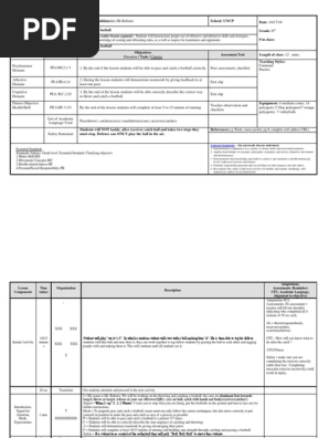 pe lesson plan