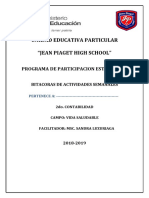 Unidad Educativa Particular "Jean Piaget High School": Programa de Participacion Estudiantil