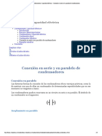 Condensadores. Capacidad eléctrica - Conexión en serie y en paralelo de condensadores