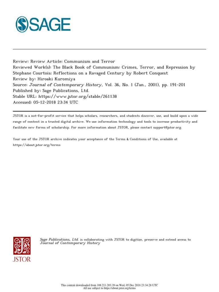 Communism and Terror PDF Communism Joseph Stalin